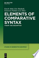 Elements Of Comparative Syntax Enoch Aboh Eric Haeberli Genoveva Pusks