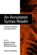 An Annotated Syntax Reader Richard S Kayne