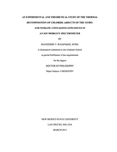An Experimental And Theoretica Maneeshin Y Rajapakse Mphil