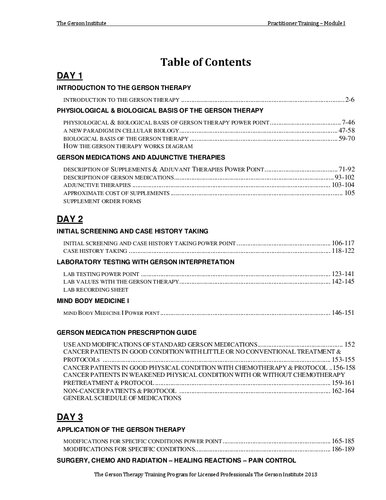 Gerson Therapy Manual Training For Professionals Dr Max Gerson