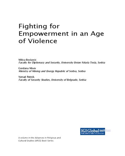 Fighting For Empowerment In An Age Of Violence Milica Boskovic
