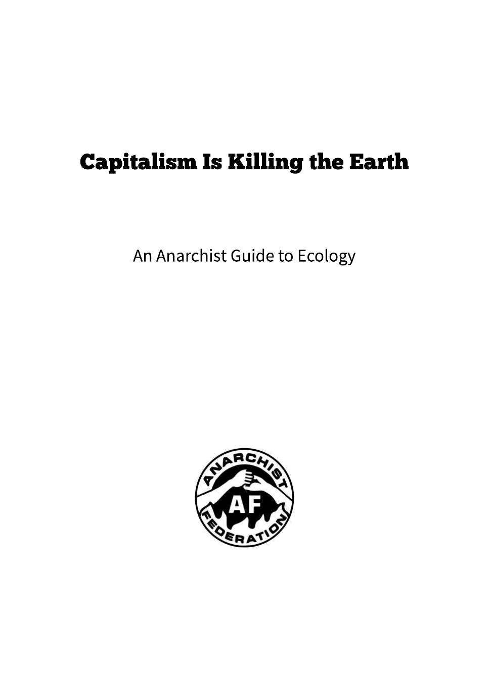 Capitalism Is Killing The Earth John Warwick
