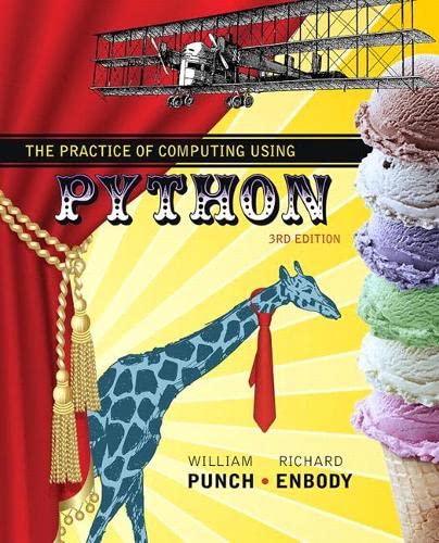 The Practice Of Computing Using Python 3 Regular William Punch