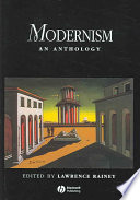 Modernism An Anthology Lawrence Rainey
