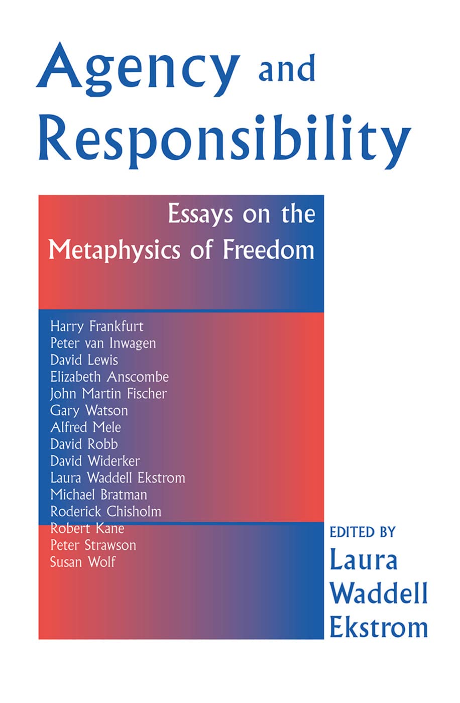 Agency And Responsiblityessays On The Metaphysics Of Freedom 1st Edition Laura Waddell Ekstrom