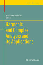 Harmonic And Complex Analysis And Its Applications 1st Edition Luis Daniel Abreu Auth