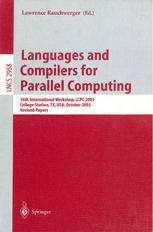 Languages And Compilers For Parallel Computing 16th International Workshop Lcpc 2003 College Station Tx Usa October 24 2003 Revised Papers 1st Edition Heidi Ziegler