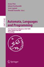 Automata Languages And Programming 31st International Colloquium Icalp 2004 Turku Finland July 1216 2004 Proceedings 1st Edition Robert Harper Auth