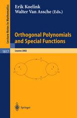 Orthogonal Polynomials And Special Functions Leuven 2002 1st Edition Erik Koelink Ed