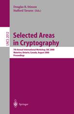 Selected Areas In Cryptography 7th Annual International Workshop Sac 2000 Waterloo Ontario Canada August 1415 2000 Proceedings 1st Edition Muxiang Zhang