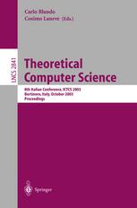 Theoretical Computer Science 8th Italian Conference Ictcs 2003 Bertinoro Italy October 1315 2003 Proceedings 1st Edition Martin Gairing