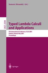 Typed Lambda Calculi And Applications 5th International Conference Tlca 2001 Krakw Poland May 25 2001 Proceedings 1st Edition Olivier Danvy Auth
