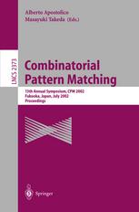 Combinatorial Pattern Matching 13th Annual Symposium Cpm 2002 Fukuoka Japan July 35 2002 Proceedings 1st Edition Jun Ogasawara