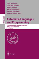 Automata Languages And Programming 29th International Colloquium Icalp 2002 Mlaga Spain July 813 2002 Proceedings 1st Edition John H Reif Auth