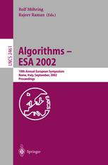 Algorithms Esa 2002 10th Annual European Symposium Rome Italy September 1721 2002 Proceedings 1st Edition William Cook Auth