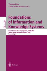 Foundations Of Information And Knowledge Systems Second International Symposium Foiks 2002 Salzau Castle Germany February 2023 2002 Proceedings 1st Edition Ofer Arieli