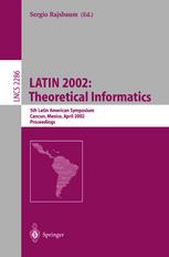 Latin 2002 Theoretical Informatics 5th Latin American Symposium Cancun Mexico April 36 2002 Proceedings 1st Edition Jennifer Chayes Auth