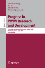Progress In Www Research And Development 10th Asiapacific Web Conference Apweb 2008 Shenyang China April 2628 2008 Proceedings 1st Edition Masaru Kitsuregawa