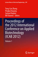 Proceedings Of The 2012 International Conference On Applied Biotechnology Icab 2012 Volume 1 1st Edition Hanglin Xu