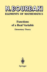 Elements Of Mathematics Functions Of A Real Variable Elementary Theory 1st Edition Nicolas Bourbaki