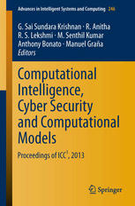 Computational Intelligence Cyber Security And Computational Models Proceedings Of Icc3 2013 1st Edition Anthony Bonato