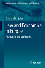 Law And Economics In Europe Foundations And Applications 1st Edition Kai Purnhagen Auth