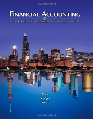 Financial Accounting An Introduction To Concepts Methods And Uses 14th Edition Roman L Weil