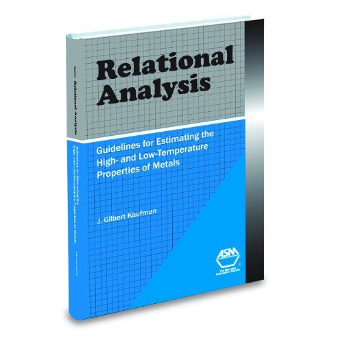 Relational Analysis Guidelines For Estimating High And Low Temperature Properties Of Metals J Gilbert Kaufman