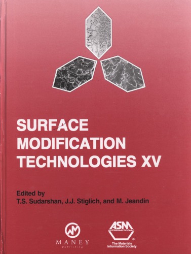 Surface Modification Technologies Xv 1st Edition Asm International
