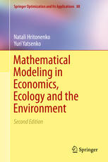 Mathematical Modeling In Economics Ecology And The Environment 2nd Edition Natali Hritonenko