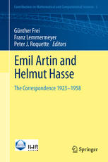 Emil Artin And Helmut Hasse The Correspondence 19231958 1st Edition Gnther Frei