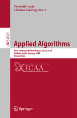 Applied Algorithms First International Conference Icaa 2014 Kolkata India January 1315 2014 Proceedings 1st Edition Bhargab B Bhattacharya