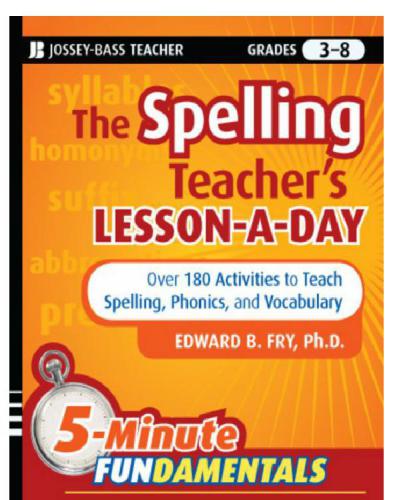 The Spelling Teachers Lessonaday Edward B Fry Phd