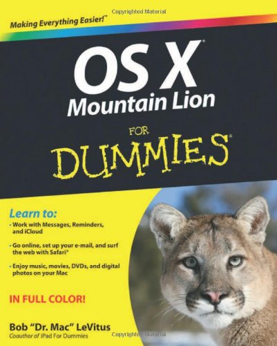 Os X Mountain Lion For Dummies 1st Edition Bob Levitus