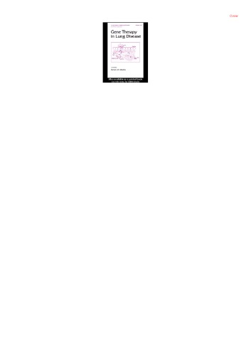 Gene Therapy In Lung Disease Albeda Steven M
