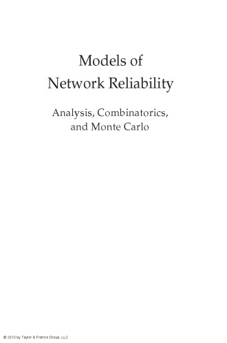 Models Of Network Reliability Analysis Combinatorics And Monte Carlo Gertsbakh