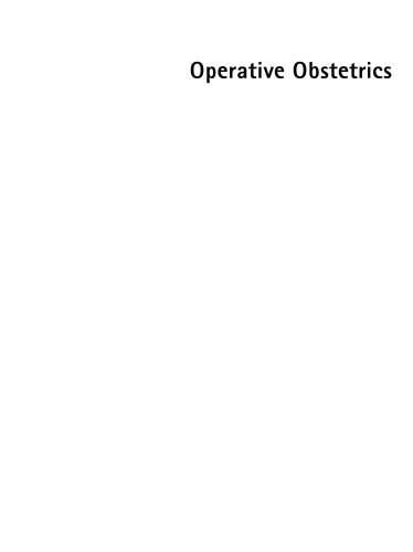 Operative Obstetrics Third Edition Apuzzio Joseph J