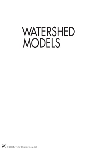 Watershed Models Singh Vijay P