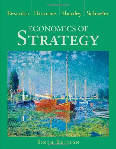 Economics Of Strategy 6th Edition David Besanko David Dranove