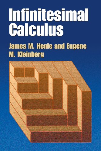 Infinitesimal Calculus James M Henle Eugene M Kleinberg