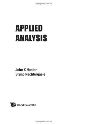 Applied Analysis No Draft John K Hunter B Nachtergaele