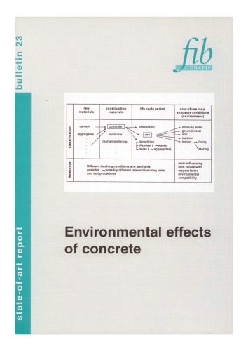 Fib 23 Environmental Effects Of Concrete Fib