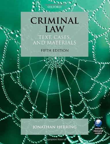 Criminal Law Text Cases And Materials Fifth Edition 5th Edition Jonathan Herring