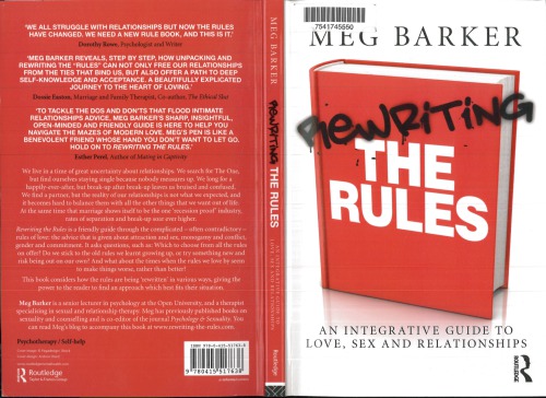 Rewriting The Rules An Integrative Guide To Love Sex And Relationships 1st Edition Meg Barker