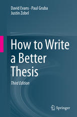 How To Write A Better Thesis 3rd Ed 3rd Edition David Evans