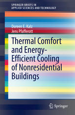 Thermal Comfort And Energyefficient Cooling Of Nonresidential Buildings 1st Edition Doreen E Kalz