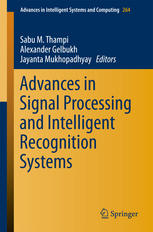 Advances In Signal Processing And Intelligent Recognition Systems 1st Edition Sabu M Thampi