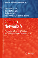 Complex Networks V Proceedings Of The 5th Workshop On Complex Networks Complenet 2014 1st Edition Pierluigi Contucci