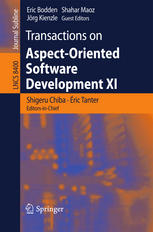 Transactions On Aspectoriented Software Development Xi 1st Edition Shigeru Chiba