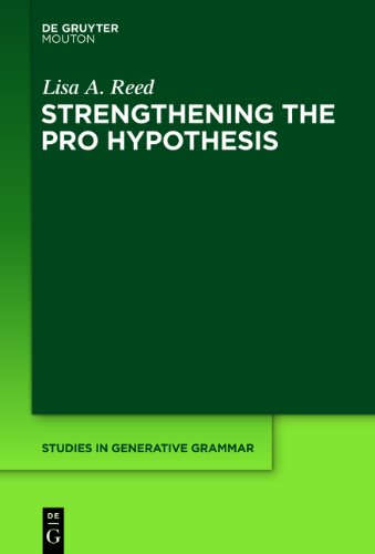 Strengthening The Pro Hypothesis Lisa A Reed